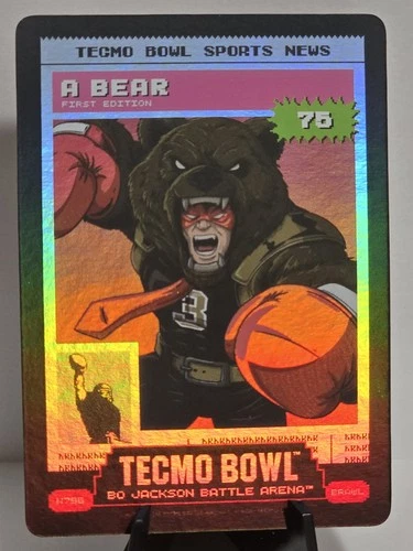 Bo Jackson Battle Arena Tecmo Bowl A Bear Sports News Brawl N796 - Bobby Hebert