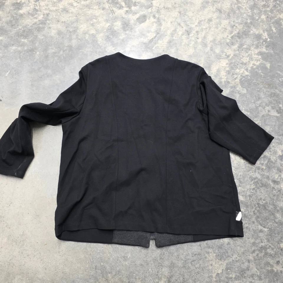 Piccadilly Canada XL Chaqueta Tejida Negra Cremallera Completa Frontal Borde a Rayas Foto 3 de 4