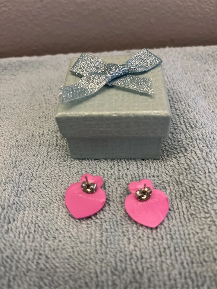 Pendientes Barbie Corazón Vintage 1989 Plástico Foto 3 de 4