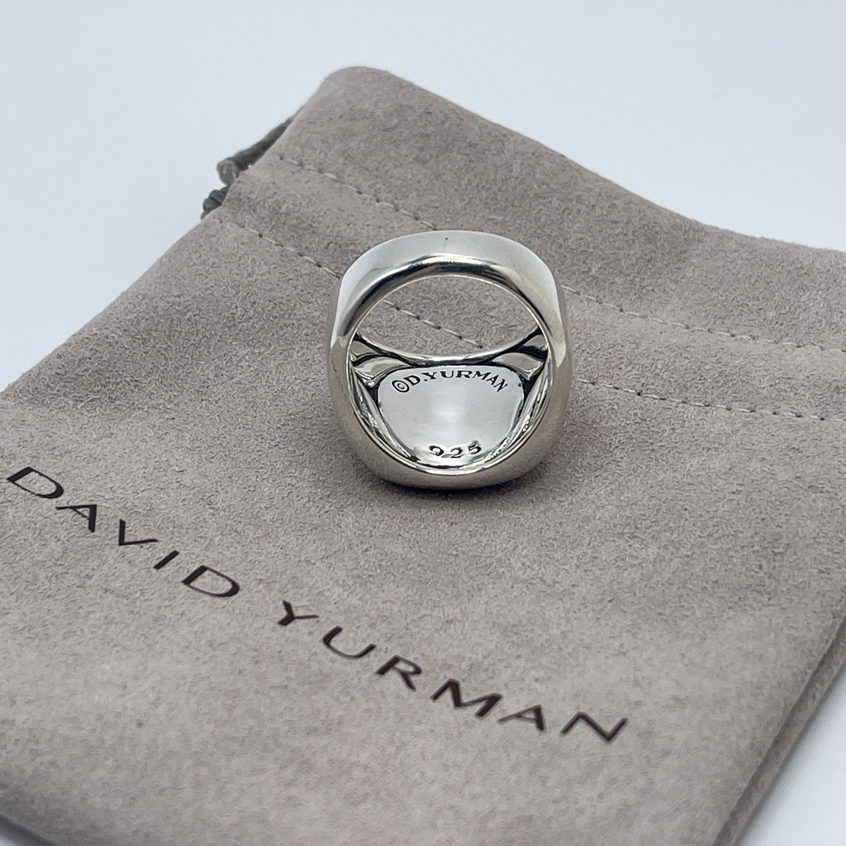 David Yurman 925 Sterling Silver Exotic Stone Signet Lapis Lazuli