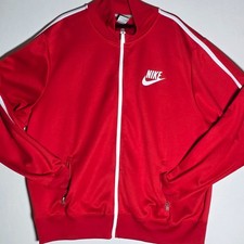 Nike Sportswear HBR Oversized Red Zip Up Track Jacket White Stripe 3XL