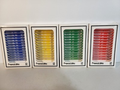 48Pcs Prepared Microscope Slides Specimen Animals Insects Plants Flowers, Etc.