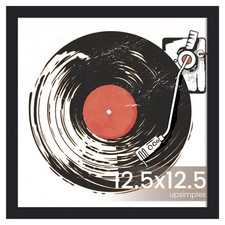 Vinyl Frame Record Frames for the Wall Display Album Covers, Wood 12.5x12.5
