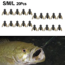 20pcs Realistic Silicone Housefly Fly Fishing...