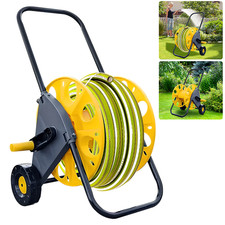 Garden Hose Reel Trolley Portable Water Pipe Free Standing Hose Cart Holder