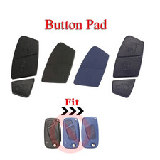 3 Button Car Remote Key Shell Case & Rubber Button Pad for Fiat Punto Panda Stil
