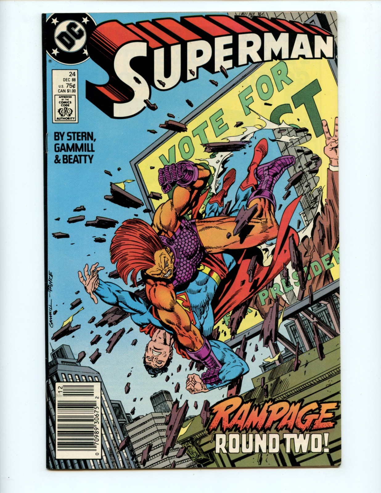 Superman #24 1988 DC Comics VF Comic Book Newsstand