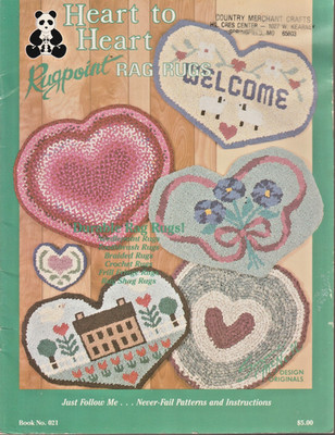 Heart to Heart Rag Rugs - FABRIC RUG PATTERN - Rugpoint - Book #021