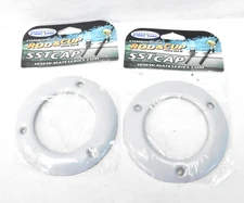 Lot of 2 Mate Series Stainless Steel Cap For Plastic Rod/Cup Holders Round Top