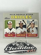 2019 Topps Heritage Cedric Mullins/Paul Fry/Austin Wynns Rookie Baltimore