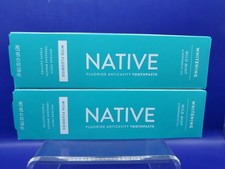 2 Pack Native Whitening Anticavity Toothpaste Wild Mint Flouride 4oz Exp 12/2026