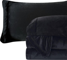 Luxuriously Soft 4-Piece Velvet Plush Flannel Sheet Set - Premium Quality - Cozy