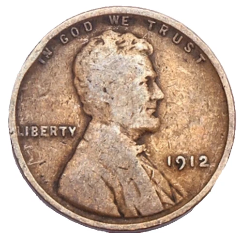 1912 P Lincoln Wheat Cent Good - Very Good (G-VG) Copper Average Circulated 1c