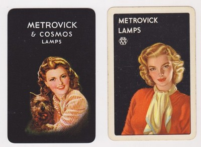 2.Mädchen.Metrovick & Cosmos Lampen. Einzelspielkarte