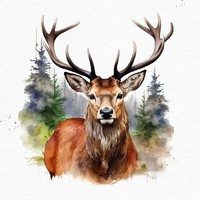 20 Servietten Cabeza De Venado Hirsch Tiere Wild Jagd Wald Natur BäUme 33X33Cm