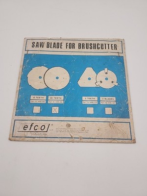 vintage Efco Industries display card for brushcutter blades