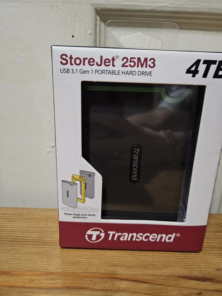 Transcend TS4TSJ25M3S Storejet 25M3S 4Tb Portable Hard drive - New - Image 2 of 4