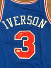 Allen Iverson Signed Philadelphia Blue The Answer Basketball Jersey (Beckett)
