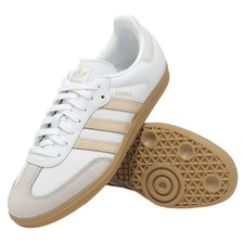 adidas Samba OG White Wonder Gold Metallic IH9127 Womens New