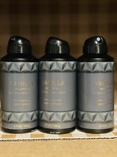 New Bath Body Works Men's Collection VANILLA NOIR Body Spray 3.7 oz - 3 pc