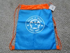 BUILD-A-BEAR WORKSHOP DRAWSTRING BACKPACK BAG CARRIES STUFFED ANIMAL BLUE ORANGE