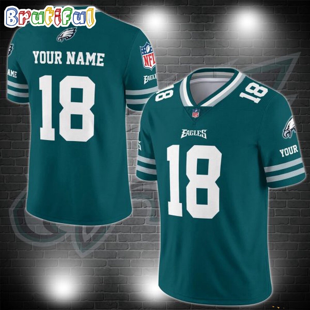 Philadelphia Eagles Custom Team Logo Football Jersey Shirt