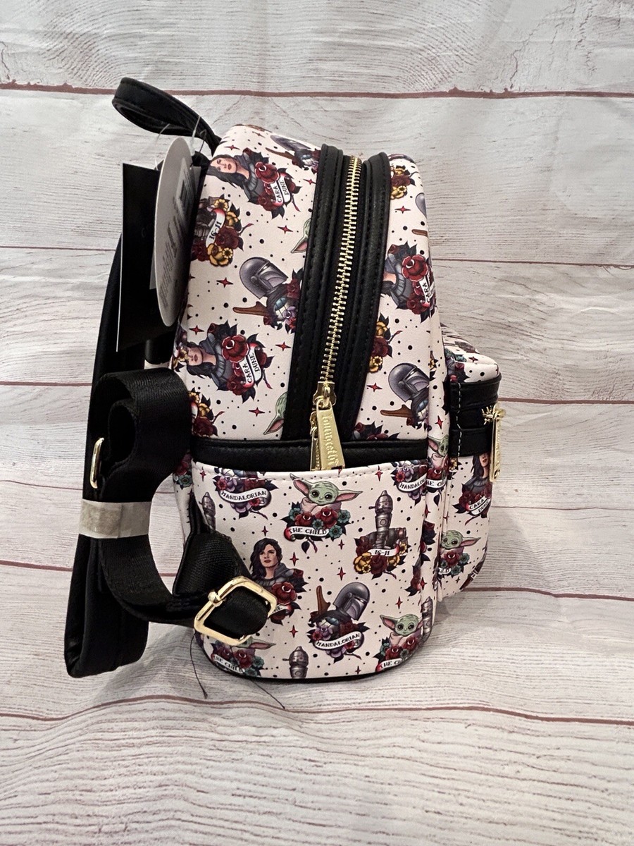 Loungefly STAR WARS Mandalorian Tattoo Mini Backpack Grotto  display picture 3