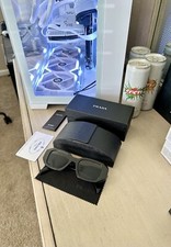 Prada PR17WS 1AB5S049 Women's Sunglasses 49 mm Black / Dark Grey Lens