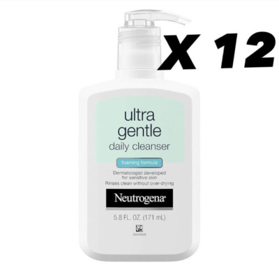 12x Neutrogena Ultra Gentle Foaming Cleanser for Sensitive Skin, 5.8 fl. oz Each