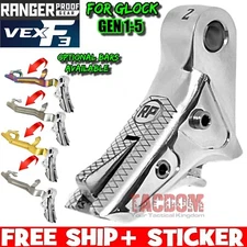 RANGER PROOF with Johnny GL0CK VEX F3 TRIGGER SILVER 17 19 43 43x GEN 1 2 3 4 5
