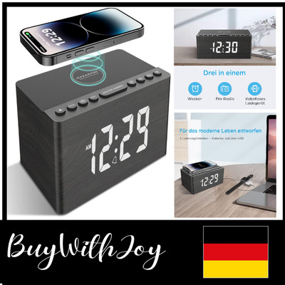 ANJANK Premium Wireless Alarm Clock mit schneller Ladefunktion und hochwertig...
