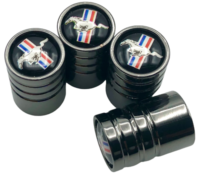 4 FORD MUSTANG Tire Valve Cap Air Valve Stem Cover (CHROME 4 FORD MUSTANG Tire Valve Cap Air Valve Stem Cover (CHROME