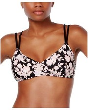 Bikini Nation Pickin' Petals Printed Bikini Top Sz M Juniors K26 