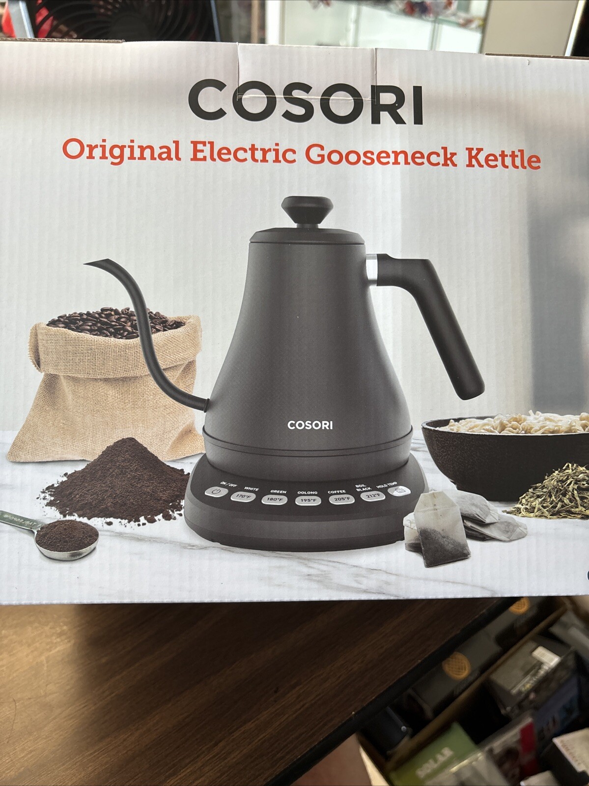 COSORI CO108NK Stainless Steel 0.8L 1200W Electric Gooseneck Kettle