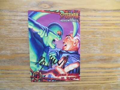 97 FLEER ULTRA SPIDER-MAN J JONAH JAMESON SCORPION CARD SIGNED