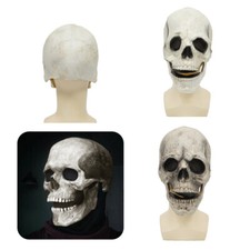Halloween Skull Mask Full Head Helmet Movable Jaw Horror Party Pro Scary US 2022