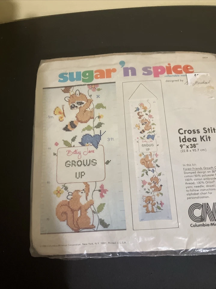 Sugar And Spice Forest Friends Growth Chart CM vintage 1980 - Image 3 of 4