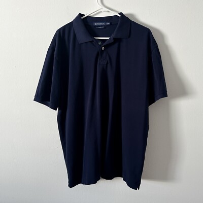Bonobos Navy Blue Polo T-Shirt Athletic Fit Size XXL 100% Pima Cotton