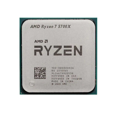 AMD Ryzen 5700X 8Core 16Threads 3.4-4.6GHz l3cache 32MB TDP 65W 100-100000926WOF