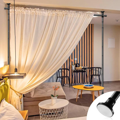 Room Divider Curtain Rod - No Drilling Partition Room Dividers Wall,28-96Inch(W)
