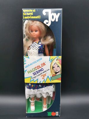 JOY SEBINO VINTAGE PUPPE DOLL MAGIC COLOR TINGE HAIR Dress Blue