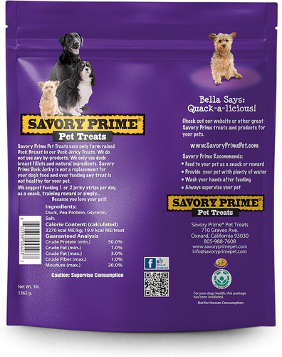 Savory Prime Natural Duck Jerky 48 Oz. - Picture 2 of 12