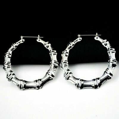 1.5" Round Circle Hoop Earrings In 925 Sterling Silver - Women's Fashion Charm Earrings