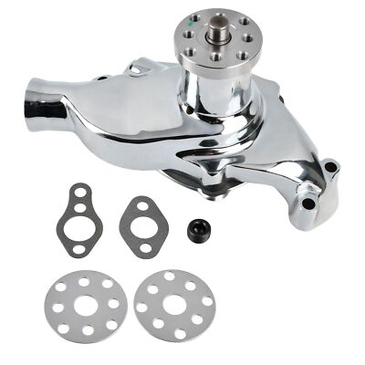 #ad CHROME Short Water Pump High Volume Flow for SBC Small Block Chevy 283 305 350 $68.88