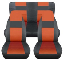 Full Set Car Seat Covers Cotton 2 Tone Charcoal-sides Fits 1989-1998 Geo Tracker Full Set Car Seat Covers Cotton 2 Tone Charcoal-sides Fits 1989-1998 Geo Tracker