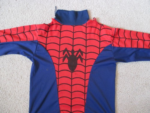 Vintage 1980s SPIDER-MAN Shirt HALLOWEEN COSTUME Child Size Movie Comic - Picture 2 of 11