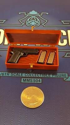 Hot Toys MMS504 JOHN WICK 1/6 action Figure's Kimber 1911 handgun case & 2 magz