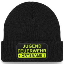 Jugend Feuerwehr Mütze Wintermütze Beanie Kappe 112 Kopfbedeckung Wunschname 12