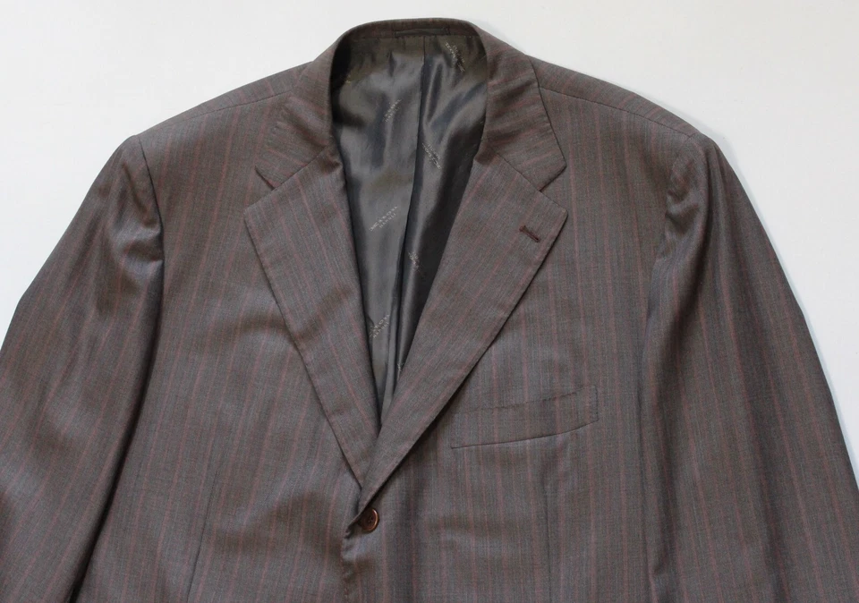 Men's KITON Napoli Blanc Blu 14 micron 180's Wool Sport Coat Jacket (size IT62) - Image 2 of 4