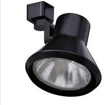 Juno Lighting Track Lighting Head,Flare,Blk,4 7/8in R552 Bulb Not Included